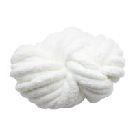 Bothyi - Hilo Grueso De Chenilla Lavable, Hilo Súper Voluminoso Para Tejer A Ganchillo, Blanco Puro
