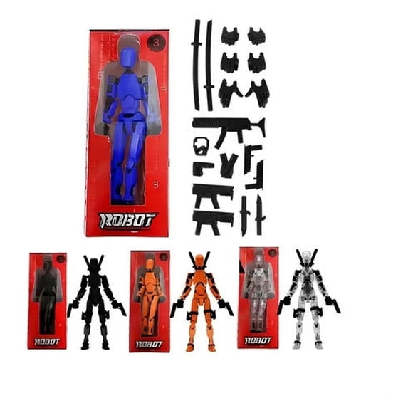 4 Figuras De Acción Robot T13 Misión 13