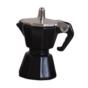 Bothyi - Cafetera En Miniatura Para Casa De Muñecas Mini 1/12 Para Decoración De Modelo De Casa De Micropaisaje, Color Negro