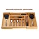 thumbnail image 5 of Organizador de cajones de cocina Umilife, expandible, de madera de bambú, 5 of 6