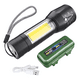 thumbnail image 3 of Mini Linterna Led De Mano Recargable Usb Gancho 525 Con Zoom Color de la linterna Verde Color de la luz Blanco, 3 of 3