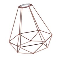 Magideal - Pantalla Colgante Estilo De Diamante Decoración Práctico Alambre Geométrico Hierro Titulares Vintage Lámpara Colgante Titular De La Cubierta Para El