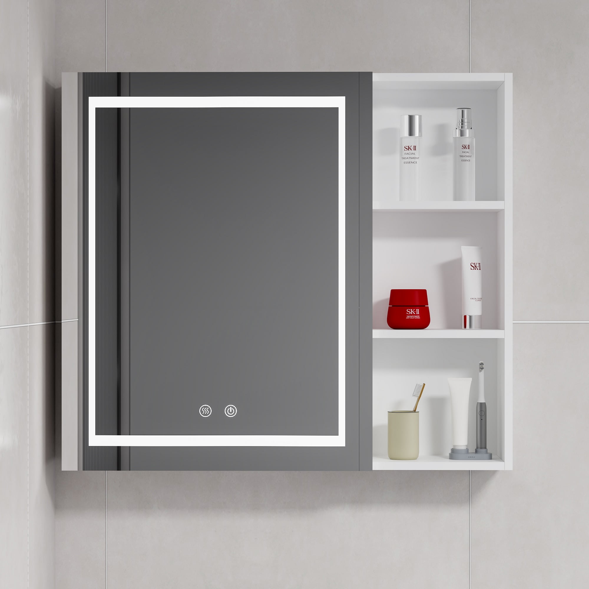 Domsa - Botiquin Espejo Led Antiempañante Blanco 68x80x14cm