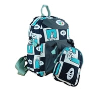 El Edén - Mochila Urbana, Juvenil, Diseño Conejos Kawaii + Estuche Color Calipso