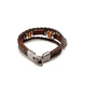 thumbnail image 2 of Pulsera de cuero trenzada con acero, para hombre y mujer, color multicolor, 2 of 3