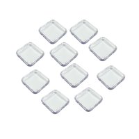 Ioensy - 10 Piezas Prensa En Caja De Almacenamiento De Uñas Caja De Embalaje De Uñas Para Uso Doméstico Salón De Uñas Transparente