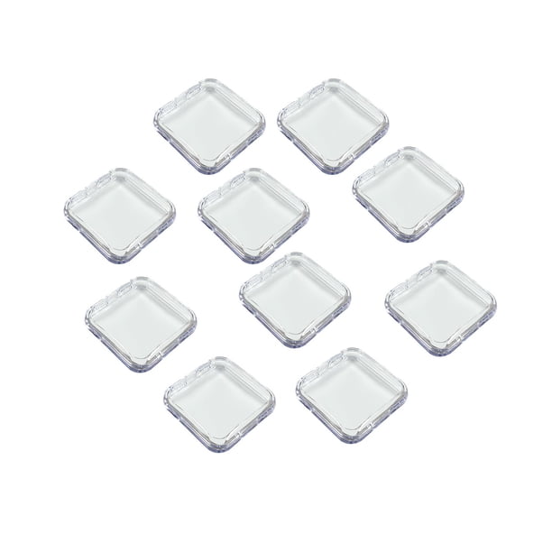 10 Piezas Prensa En Caja De Almacenamiento De Uñas Caja De Embalaje De Uñas Para Uso Doméstico Salón De Uñas Transparente