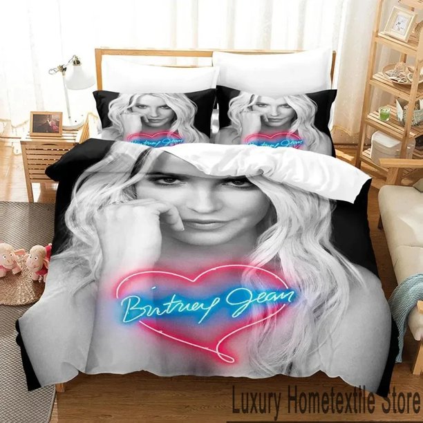 Sexy Britney Spears Bedding Set Duvet Cover Bed Set Quilt Cover Pillowcase Comforter Size Boys Adult Bedding Set Bed Sheets