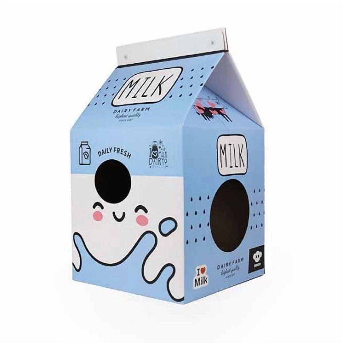 Rascador Casa Brnx Maxi Caja De Leche Color Rosa Para Gato