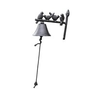 Bothyi - Timbre De Cena Para Exteriores Con Decoración De Pájaros, Timbre De Hierro Fundido Para Patio Interior Y Hogar