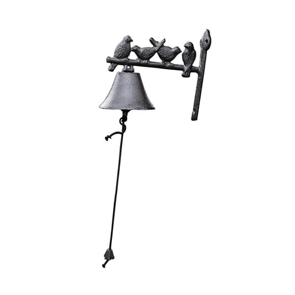 Timbre De Cena Para Exteriores Con Decoración De Pájaros, Timbre De Hierro Fundido Para Patio Interior Y Hogar