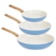 thumbnail image 1 of Juego de sartenes GoodCook Healthy Ceramic Titanium de 3 piezas, azul, 1 of 9
