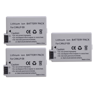 Genérico - 3 Baterías Lp-E8 Canon Alternativa