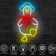 thumbnail image 3 of Letrero de neón enshanneon Silly Goose con luz LED USB, 3 of 7