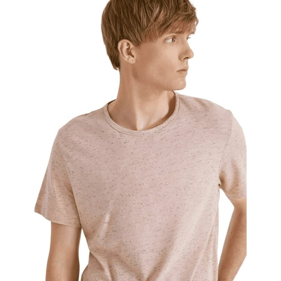 Polera Hombre Manga Corta Cuello Redondo Rosa Talla S