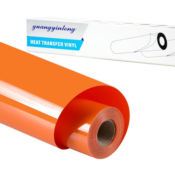 Vinilo de transferencia térmica HTV guangyintong 30 cm x 2,4 m Rollo Naranja