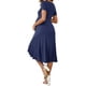 thumbnail image 3 of INSPIRAR CHIC MARI GABRIEL Vestido de Maternidad para Mujeres con Envolvente, Cuello en V, Dobladillo con Volantes, Semi Formal, Sesión de Fotos, Fiesta, Cóctel, Vestidos para Embarazadas, Azul Marino, 3 of 6