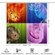 thumbnail image 2 of Elemental-theme 4-Piece Shower Curtain Set with Rugs, Waterproof Bathroom Decor Set Includes Bath Mat, U-Shaped Rug, Toilet Lid Cover and Curtain with Hooks, 2 of 6
