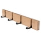 thumbnail image 5 of Colgador De Toalla De Ropa Plegable De Madera Montado En La Pared, 4 Ganchos, Naturaleza, 4 Ganchos, 5 of 5