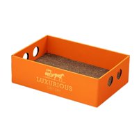 Magideal - Caja Rascadora De Cartón Para Gatos, Caja De Salón, Rectangular, Ligera, Portátil Con Almohadilla Para Rascar Gatos, Para Gatitos Pequeños Y Medianos