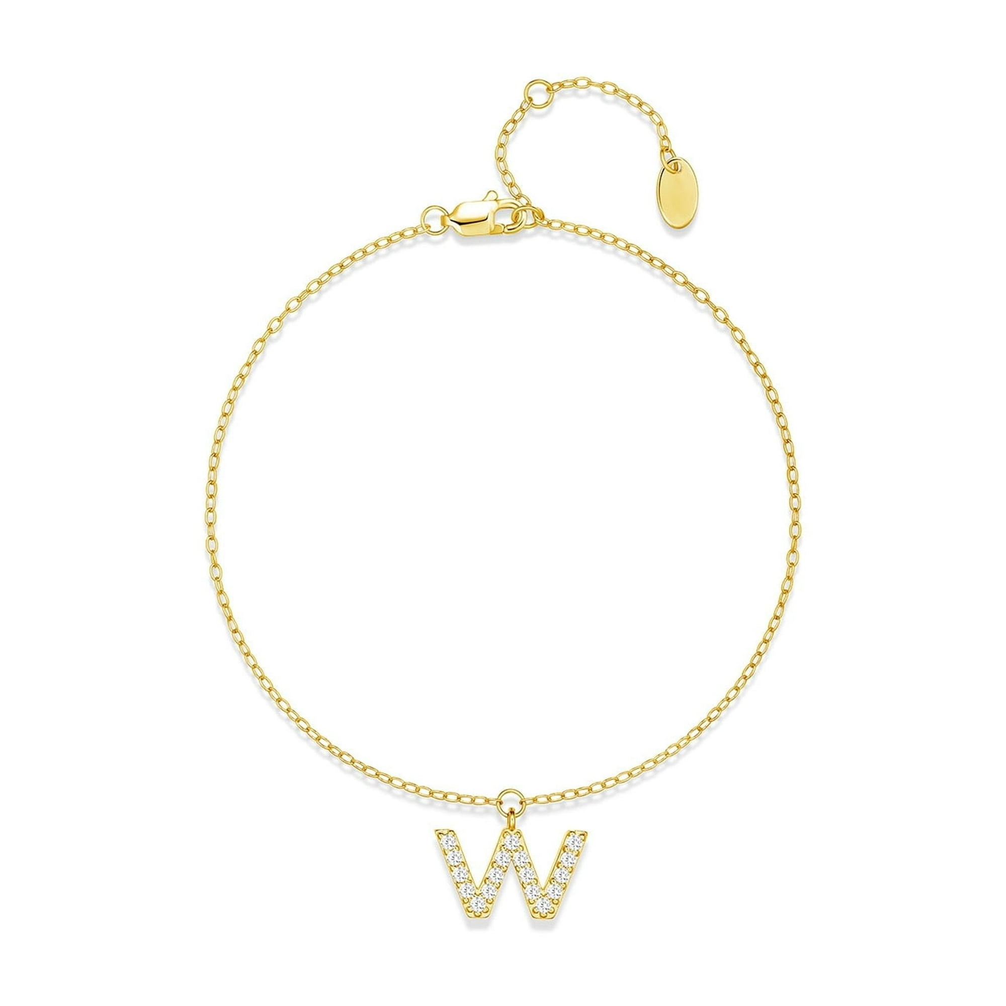 Pulsera Heshpaws S925 Sterling Silver Inicial A-z Plata