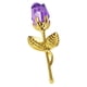 thumbnail image 1 of Rosa De Cristal, Regalo De Flores, Regalo De Boda, Navidad, Romántico Para Mujeres, Su Abuela, Dorado, Morado, 1 of 5