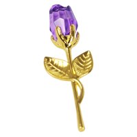 Bothyi - Rosa De Cristal, Regalo De Flores, Regalo De Boda, Navidad, Romántico Para Mujeres, Su Abuela, Dorado, Morado
