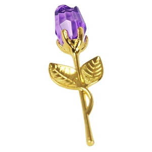 Bothyi - Rosa De Cristal, Regalo De Flores, Regalo De Boda, Navidad, Romántico Para Mujeres, Su Abuela, Dorado, Morado