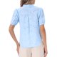 thumbnail image 3 of INSPIRE CHIC Blusas con Ojales para Mujer Verano Manga Corta Casual Cuello en V Camisas Huecas S Azul Claro, 3 of 6