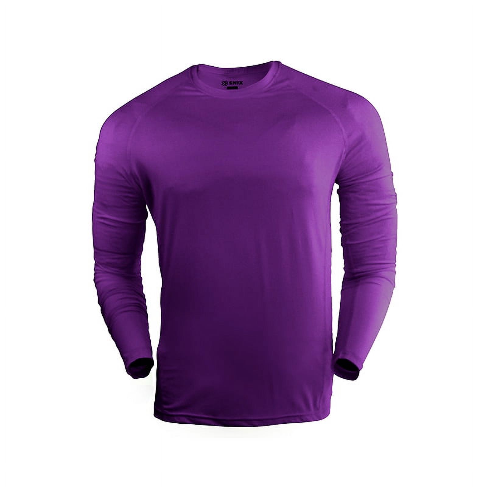 Snix - Polera Fit De Adulto Primera Capa Para Futbol Manga Larga Morada Talla S