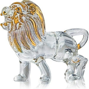 Veat00L - Adornos De León De Vidrio, Colecciones, Arte Del Vidrio Pintado, Esculturas De Vida Silvestre, Decoraciones Artesanales, Vidrio Decorativo