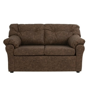 Muebles América - Sofá América 2 Cuerpos Cuero Auris Café