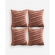 thumbnail image 1 of Pack De 4 Fundas De Cojin Chenille Con Flecos Terracota, 1 of 3