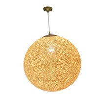 Ioensy - Bola De Ratán Linterna Lámpara Colgante Araña Luz Colgante Para Granja 25 Cm