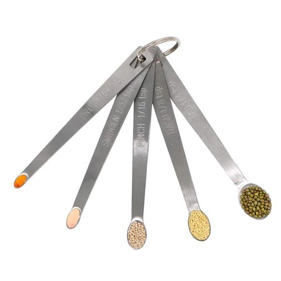 Juego de Cucharas Medidoras Mini de Acero Inoxidable BERYLER 5 piezas