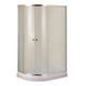 thumbnail image 1 of Shower Door 80x120x195 cm Curvo Derecho Empavonado + Receptáculo, 1 of 2