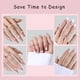 thumbnail image 2 of Gel Dsixnails French Tip de Press on Nails, 150 unidades, cuadrado y largo, 2 of 7