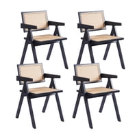 Klik Muebles - Pack De 4 Sillas Chandigarh De Madera - Negras