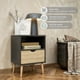thumbnail image 4 of Velador Top Living Tromso Con Cajón Negro y Madera, 4 of 11