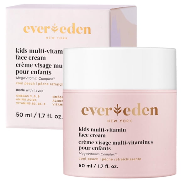 Crema facial Evereden Kids Cool Peach, 50 ml, limpia, no tóxica