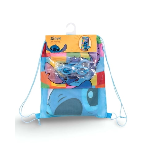 Mashini - Toalla Niño Niña Con Lentes De Agua Y Bolso Stich