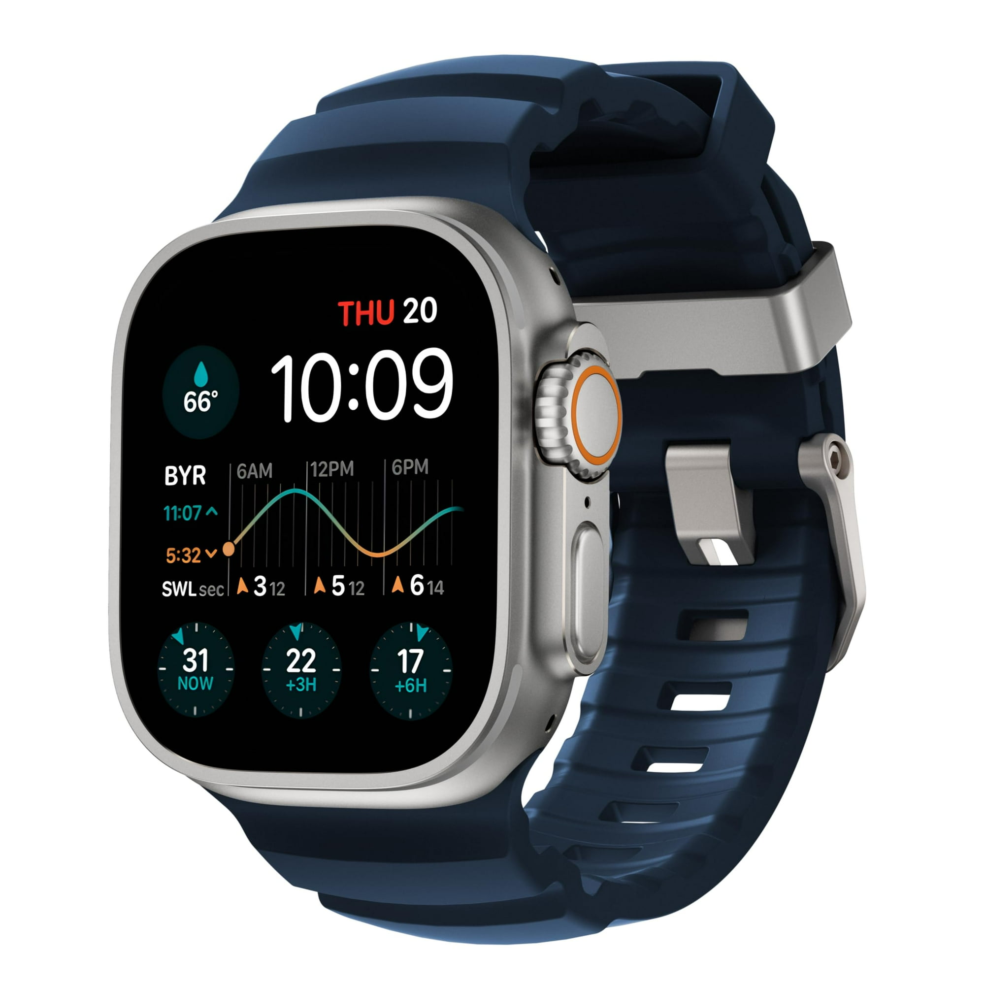 Correa Para Apple Watch Nomad Rocky Point Azul Atlántico 46/49 Mm