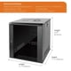 thumbnail image 2 of Armario de servidor de montaje en pared Tecmojo 12U IT Network Rack negro, 2 of 6