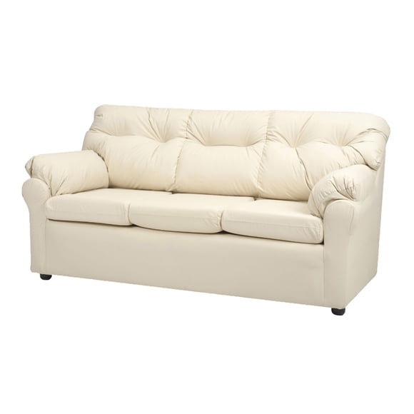 Sofá Mateo 3 Cuerpos - Cuero Sintético Pu Beige