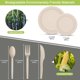 thumbnail image 3 of Unves Set de 250 Platos y Cubiertos Compostables con Mangos Extra Largos, 3 of 3
