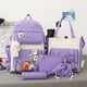 thumbnail image 1 of Girls large-capacity shoulder bag Cute carrot rabbit doll pendant Simple versatile schoolbag Boys fashion schoolbag five sets Se, 1 of 3