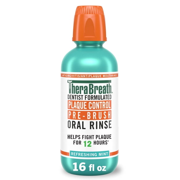 Enjuague Bucal TheraBreath Plaque Control 473 ml Menta
