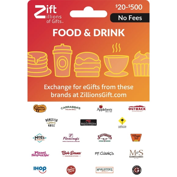 Tarjeta de Regalo Zift Zillions of Gifts Alimentos y Bebidas $25