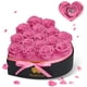 thumbnail image 1 of Flor preservada Vryblos Forever con forma de corazón, 16 rosas rosadas, 1 of 7