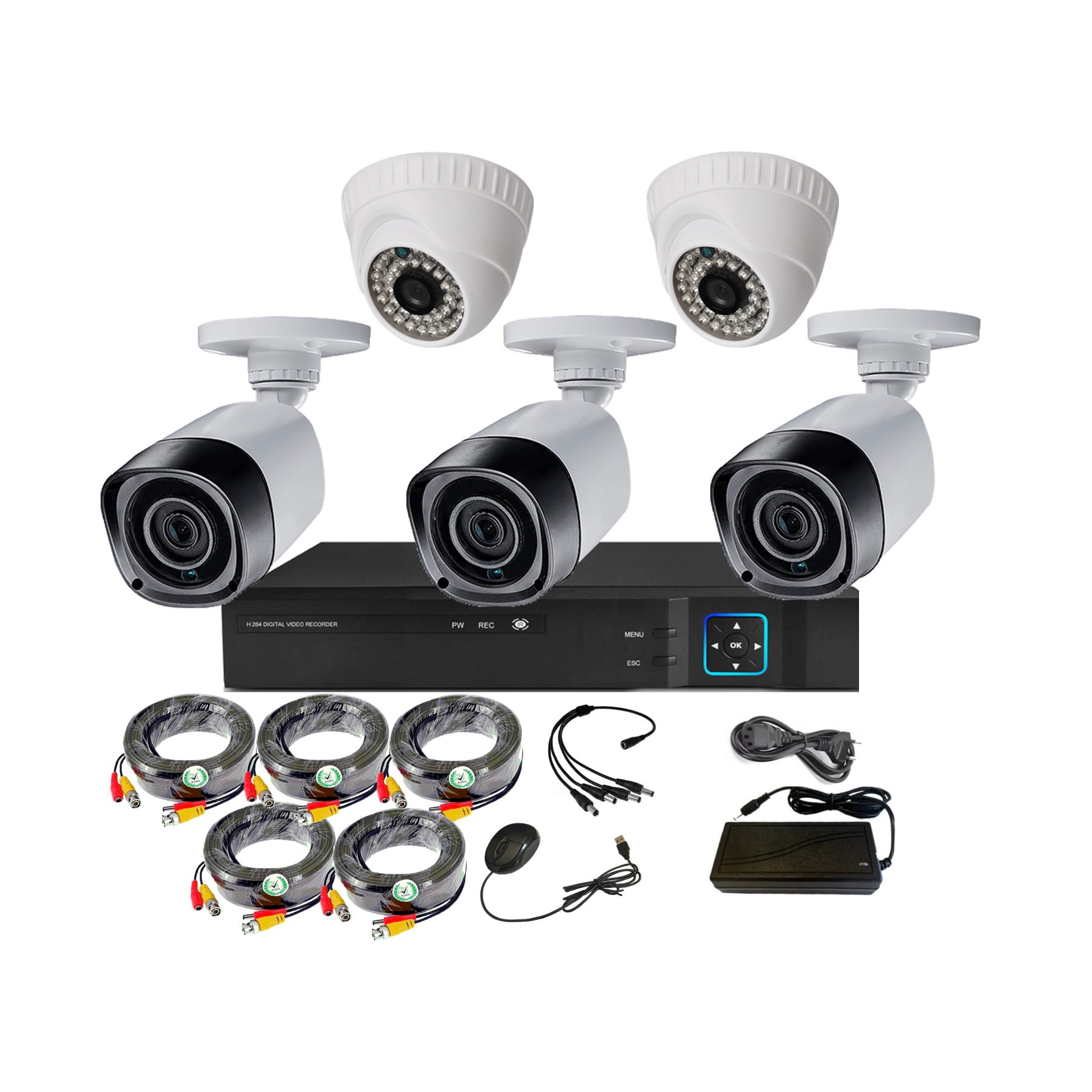 Vipa - Kit 5 Cámaras De Seguridad Mixto Hd 1mp - M50l